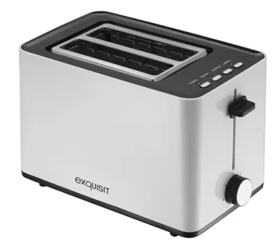 Produktbild von Exquisit TA 6102 we Toaster  2-Scheiben | 7 Bräunungsstufen | Schnellstopp | Weiß