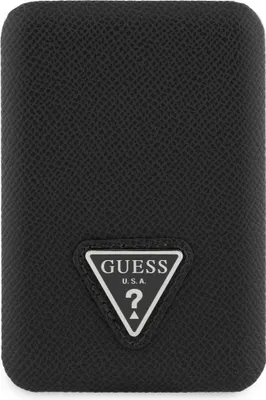Produktbild von Guess PolyurethanGrained Triangle Logo Magsafe 5.000mah Powerbank Schwarz  Schwarz One Size