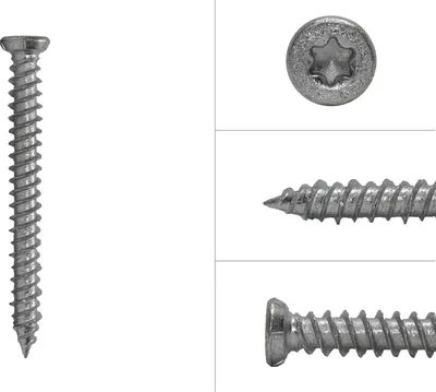 Produktbild von Fensterschrauben Senkkopf TX30 verzinkt 7.5 x 72 mm - 100 Stück