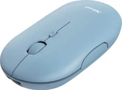 Image de Trust Puck Souris sans fil Bluetooth 2.4 GHz Micro-récepteur USB DPI 800/1200/1600 Souris sans fil ergonomique PC/Mac/portable - bleu
