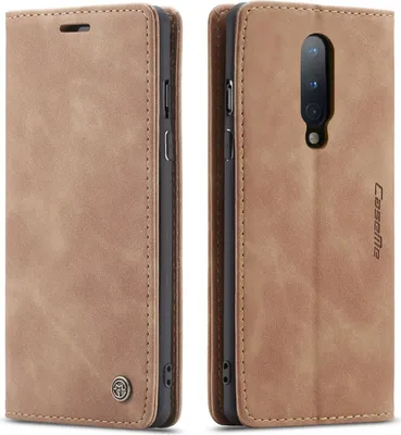 Produktbild von OnePlus 8 Hülle, LaimTop Retro Kunstledertasche TPU Innere, Kartenfächer, Magnetverschluss, Klapphülle mit Standfunktion Schutzhülle für OnePlus 8 Braun