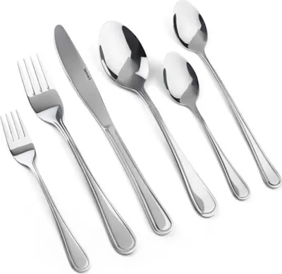 Immagine prodotto di LAMART LT5006 Set di posate da tavola 48 pezzi CARMEN, acciaio inossidabile di prima qualità 18/0, lavabile in lavastoviglie, argento