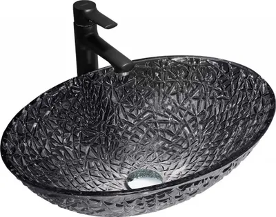 Zdjęcie produktu dla Mexen Goa szklana umywalka nablatowa 50 x 36 cm, czarna - 24085070