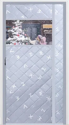 Productafbeelding van Famanu Magnetische deur gordijn, 90 x 270 cm - Warm, winddicht, thermische isolatie, waterdicht, grijs