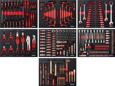 Produktbild von Mephisto Werkzeugwageneinlage CRV Werkzeug, metrisch, inkl. Soft Inlay passend zu Mephisto Werkzeugwagen