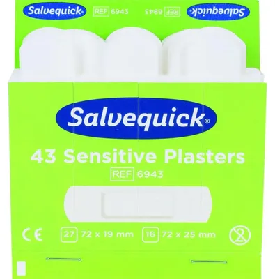 Produktbild von Salvequick Pflaster sensible 6943 Allergiker 43 St./Pack.