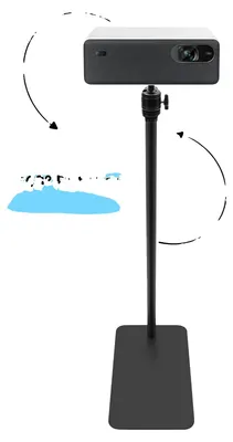 Image de Support pour projecteur, réglable en hauteur, rotation à 360°, noir