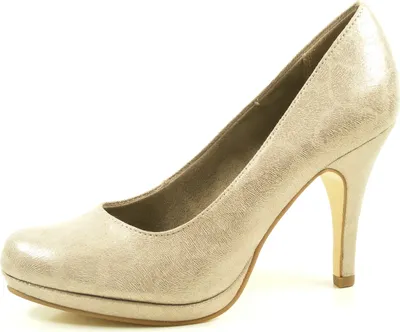 Produktbild von Tamaris 1-22407-29-350 Schuhe Plateau Pumps High Heels Stiletto Metallic, Größe:40 EU, Farbe:Beige