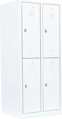 Produktbild von Spind Garderobenschrank Kleiderspind 180x80x50cm weiß 4 Fächer 523227