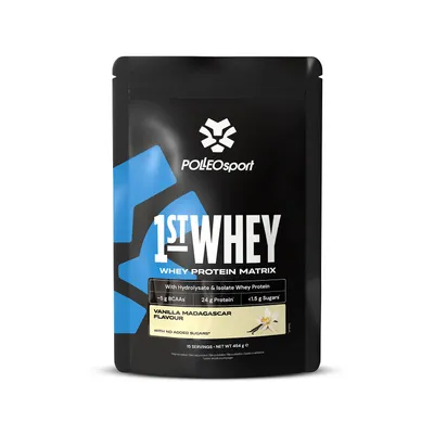 Obrázok produktu pre Polleo Sport 1st Whey, 454 g - Vanilka Madagaskar