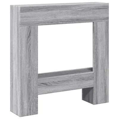 Immagine prodotto di vidaXL Cornice per caminetto Grey Sonoma 81x18x82 cm Materiale a base di legno