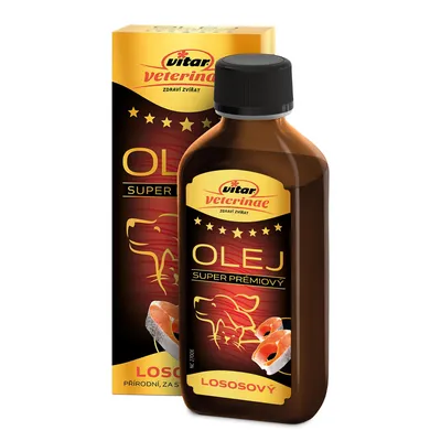 Produktbild von VITAR Veterinae Lachsöl 200 ml für Hunde & Katzen – Omega 3 & 6 für glänzendes Fell, gesunde Haut, Gelenke, Herz & Immunsystem