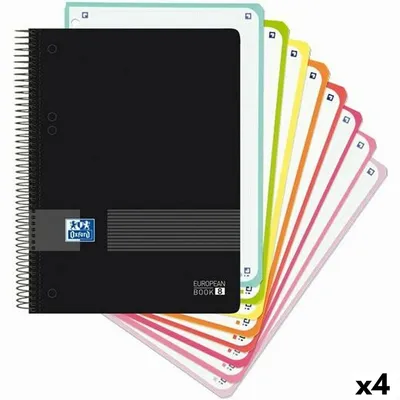 Obrázek produktu pro Sada sešitů Oxford European Book Live&Go Black A5 160 listů 4 kusy