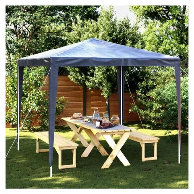 Produktbild von Partyzelt 2,5x2,5 m Blau, Campingzelte Familienzelt Gruppenzelt Gartenpavillon für Camping Reise Festival