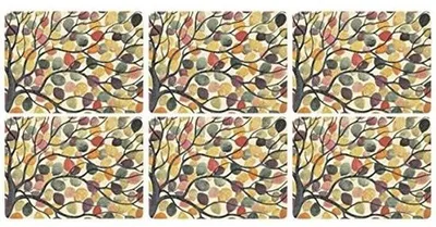 Immagine prodotto di Set di 6 piastre colorate in MDF e sughero, dimensioni 30,8 x 23,2 cm
