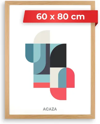 Produktbild von Bilderrahmen 60x80 cm, warme Eiche, MDF Holz und Plexiglas, für Poster