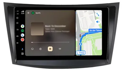 Image de Autoradio pour Suzuki Swift 2011-2017 : CarPlay, Android Auto, multimédia, radio, GPS, navigation, Wi-Fi, Bluetooth, DAB+RDS, SWC, 9 pouces, 2+64 Go