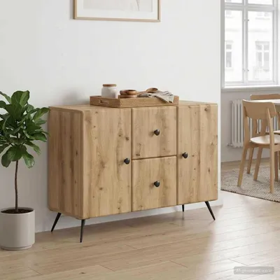 Zdjęcie produktu dla Komoda vidaXL Artisan – dąb, 89 x 34,5 x 60 cm, materiały drewnopochodne