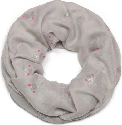 Produktbild von styleBREAKER Loop Schal mit glitzerndem Metallic Kaktus All Over Print Muster, Schlauchschal, Tuch, Damen 01016166