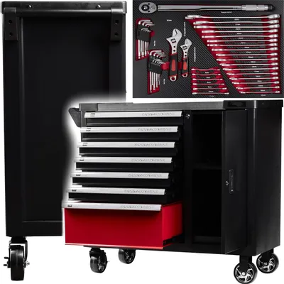 Produktbild von Kraft&Dele KD1068 Werkstattwagen mit Werkzeug 299 Stück