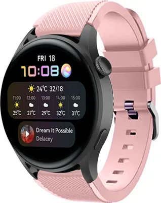 Produktbild von Strap-it Huawei Watch 3 (Pro) Silikonarmband (Rosa)