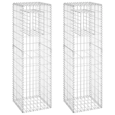 Immagine prodotto di vidaXL Colonne di gabbioni 2 pezzi 40x40x140 cm in ferro