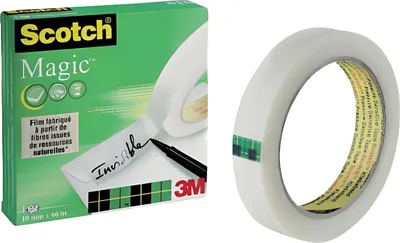 Imagen del producto de Scotch® M8101966 Cinta adhesiva Magic™ 810, de acetato de celulosa, transparente, apta para ser escrita, 66 m x 19 mm