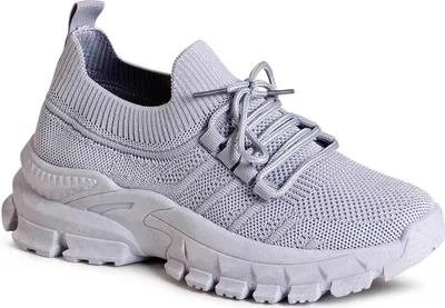 Produktbild von topschuhe24 3012 Damen Plateau Sneaker Glitzer Light Slipper, Farbe:Grau, Größe:37 EU