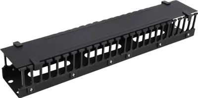 Produktbild von Deltacoimp DELTACO 19 "kabelių panelė, metalas / plastikas, 2U, juoda / 19-20