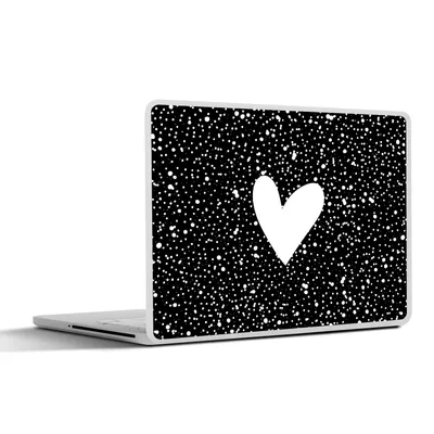Produktbild von MuchoWow® Laptop Aufkleber Sticker Cover Design - Liebe - Herz 25x18 cm - Laptop-Deko