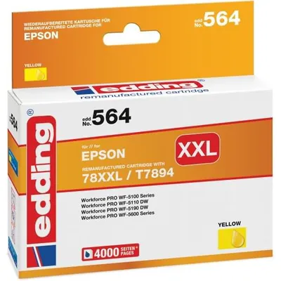 Immagine prodotto di Edding Tintenpatrone ersetzt Epson 78XXL / T7894 Kompatibel einzeln Gelb EDD-564 18-564 (18-564)