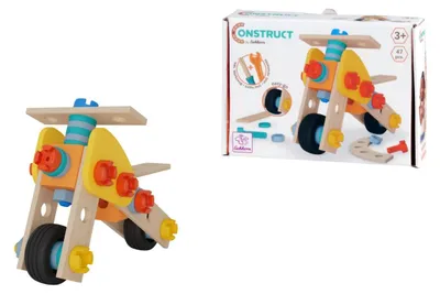 Produktbild von Eichhorn Construct Mini Motorrad - 47-teiliges Konstruktionsspielzeug mit drehba