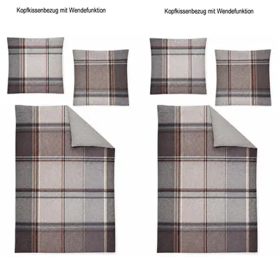 Produktbild von 4 tlg. Irisette Flausch Baumwolle Bettwäsche Zobel 8877-80 135x200