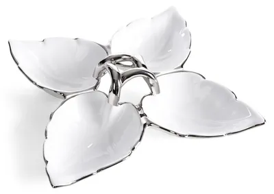 Zdjęcie produktu dla Misa ceramiczna DONA 25x7x5 cm biało-srebrna