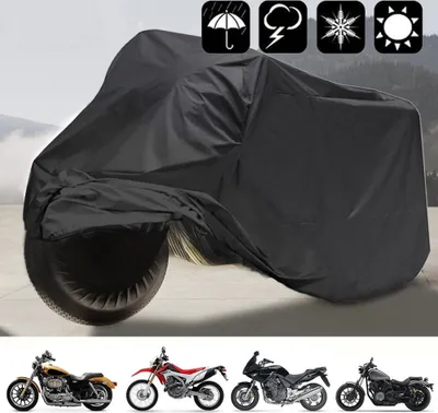 XXL Motorrad Abdeckung 210T Roller Abdeckplane Wasserdicht UV-Schutz Motorradgarage 245x105x125cm