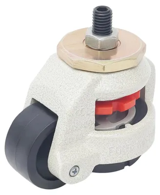 Produktbild von Nivellierrollen für Möbel - GD-60S Möbelrollen - 4er-Set - 500 kg Gesamttraglast - 250 kg je Rolle - Nylon und Stahl - 360° schwenkbar - Schwarz