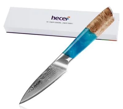Obrázok produktu pre Nôž na lúpanie, damascénová oceľ, 9 cm, jadro z ocele VG10, 67 vrstiev, rukoväť z živice