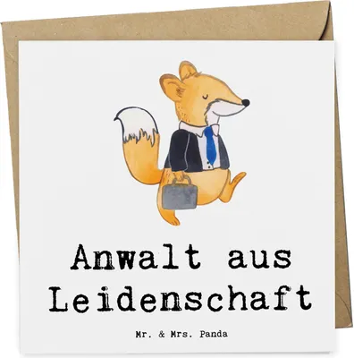 Produktbild von Mr. & Mrs. Panda doppelkarte Anwalt Leidenschaft - Weiß - Geschenk, Beruf, anlasskarte, Grußkarte, Lustig, Jurist, Glückwunschkarte, Anwaltskanzlei, Spruch, Klappkarte