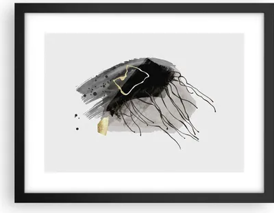 Produktbild von Gerahmtes Poster - Schwarzer Rahmen - Abstraktion dunkel Farben - 40x30 cm - Wand Bild - Wanddeko - Wandbilder - Wandposter - Bilderrahmen - Bilder - Kunstdruck - Wandbild - P2BAA40x30-4337