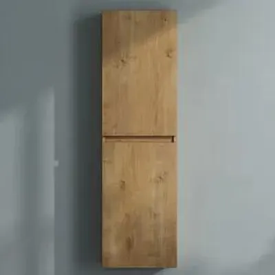 Produktbild von doporro Seitenschrank Badschrank Schmal Hochschrank Badezimmer Hängend Regal BHT ca: 35x20x120cm Midischrank in Kerneiche Verona