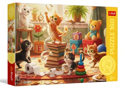 Imagen del producto de Trefl – Travesuras de gatos – 160 piezas – Un colorido puzzle de animales, ideal para niños a partir de 6 años