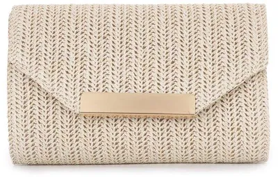 Immagine prodotto di Borsa da spiaggia beige in tessuto di rafia e rattan