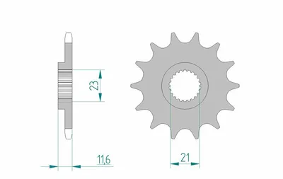 Produktbild von AFAM Stahl Standard Ritzel vorne - 520
