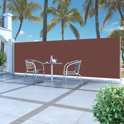 Produktbild von The Living Store Ausziehbare Seitenmarkise 160x500 cm Braun
