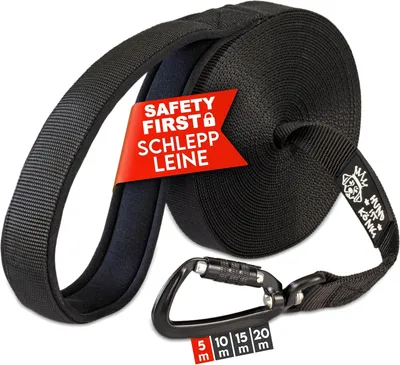 Image de Laisse pour chien - 5 mètres - en nylon - pour les chiens de 12 à 70 kg - avec poignée rembourrée