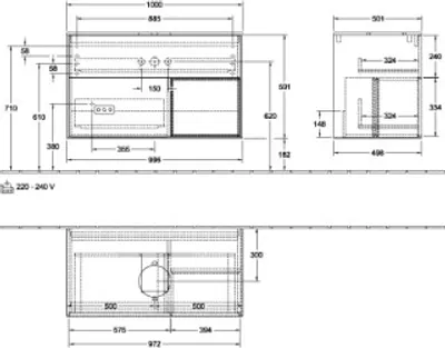 Produktbild von Villeroy & Boch FA22PCHJ Waschbeckenunterschrank Finion FA2