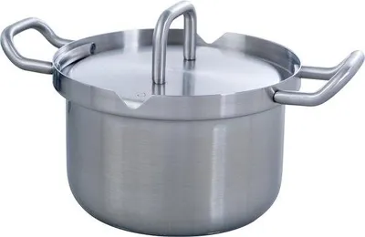 Produktbild von Bk Q-Linear Master Cooking POT B9790.316 Kochtopf inkl. Deckel, Edelstahl, 16 cm Durchmesser, Induktionsherd-geeignet