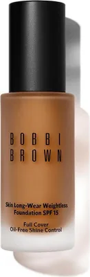 Produktbild von Bobbi Brown Skin Long-Wear Weightless Foundation SPF 15, Flasche, Creme, normale Haut, ölige Haut, Feuchtigkeitsspendend, Dunkle Haut, Rot/Gelb