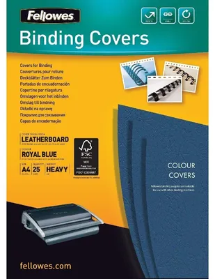 Image de Fellowes 5373902 Fellowes Deckblatt Delta, Lederstruktur, DIN A4, royalblau