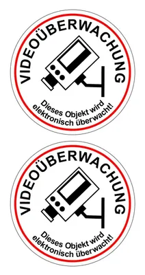 Produktbild von Hinweisschild "Videoüberwachung" Ø 60 mm